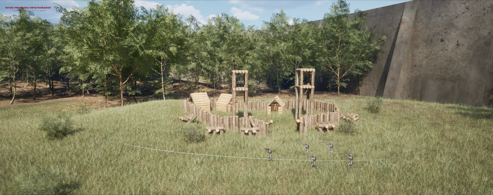 An early environment from our game